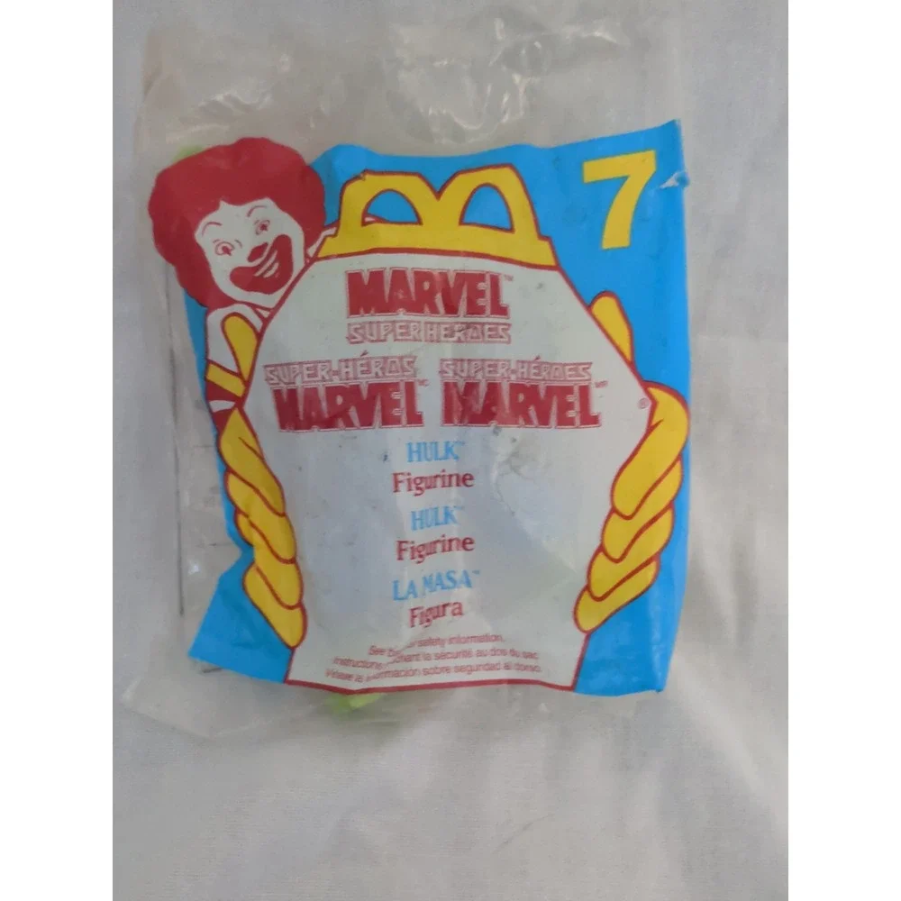 Marvel Hulk McDonald's Marvel Super Heroes 1996 Fast Food Toy Sealed in Bag